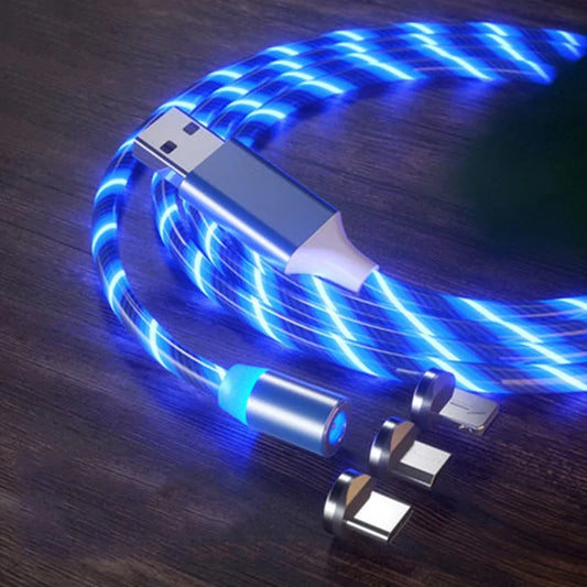 LED Glow Flowing Magnetic Charger Cable