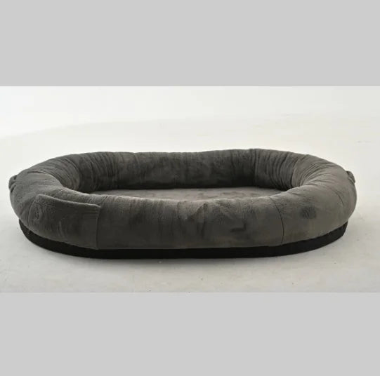 Super Large Dark Grey Human Dog Bed