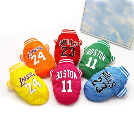 Basketball Fashion Breathable Mesh Pet T-shirt