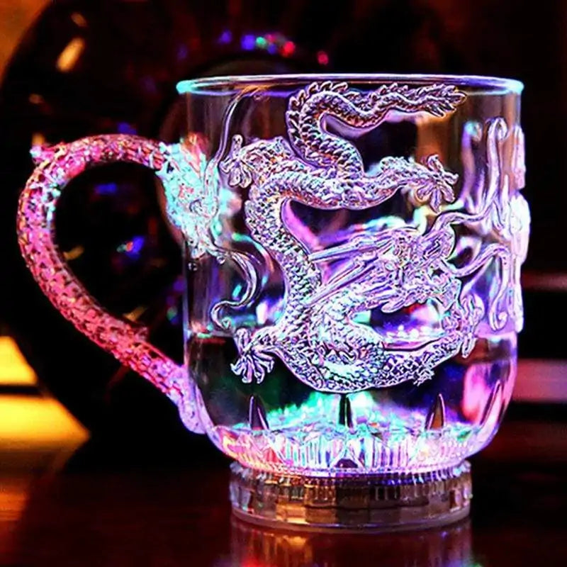 LED Flashing Water Cup Dragon Mug