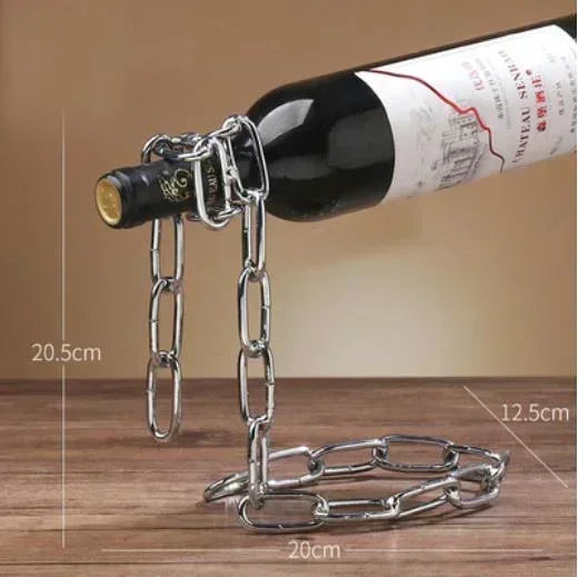 Magical Suspension iron Chain Wine Racks One Bottle