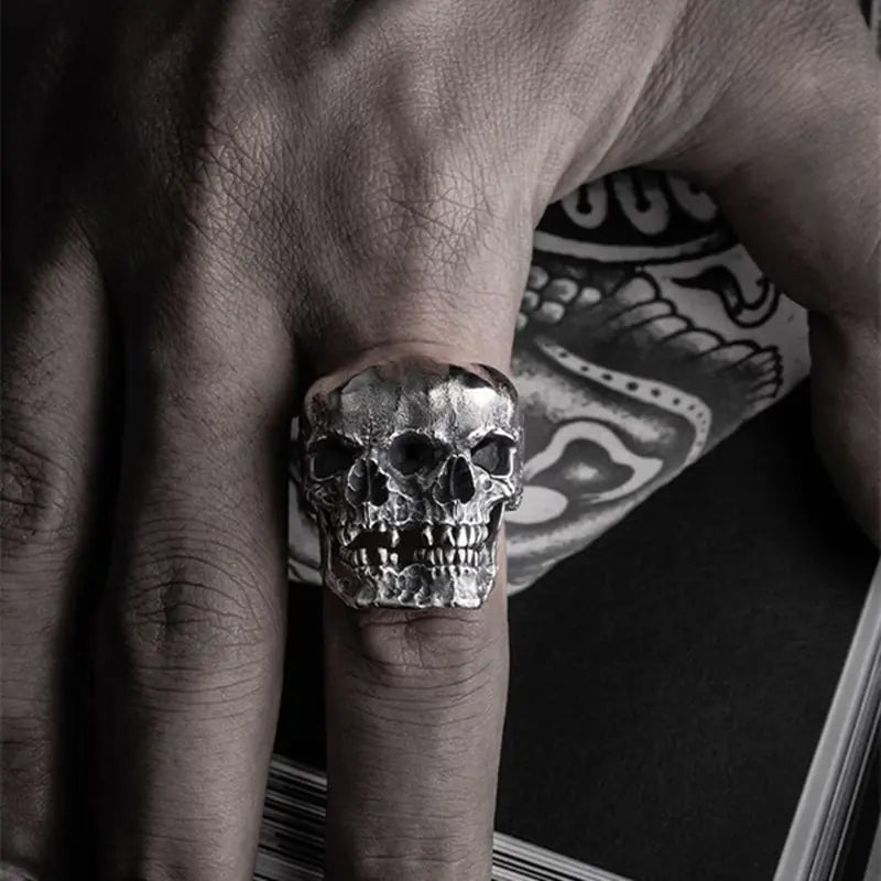 Unique Gothic Men Skull Ring