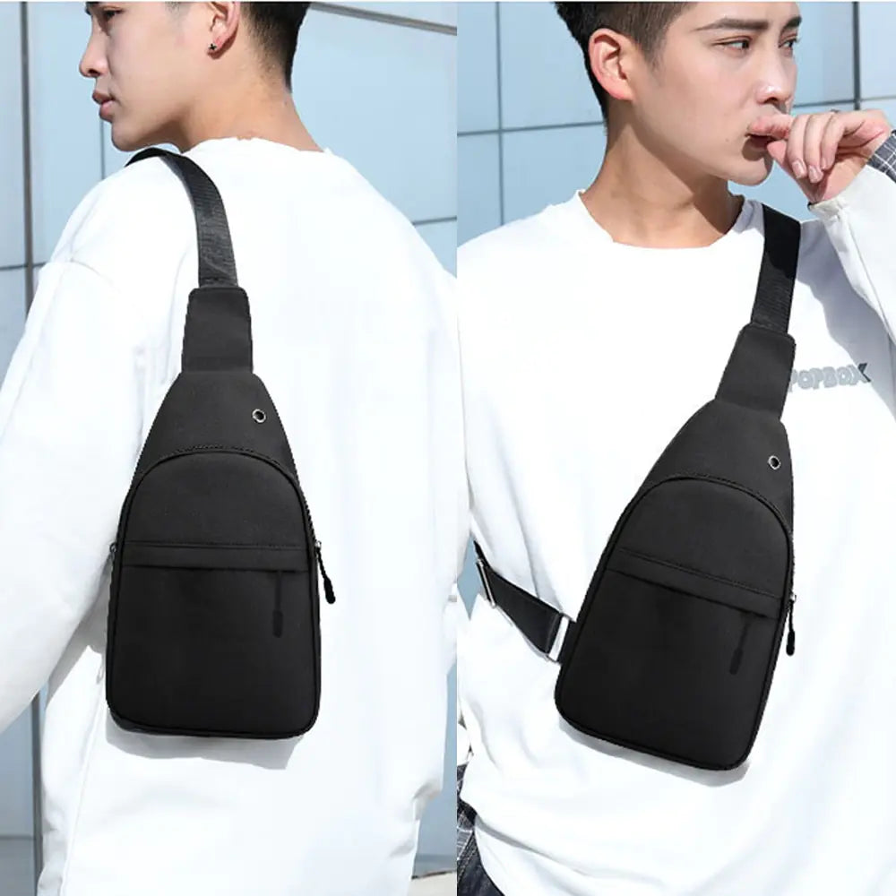 Men's Solid Chest Bag