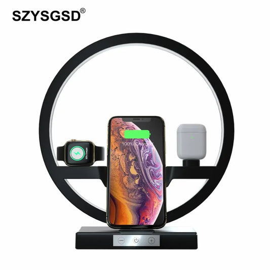 Wireless Charger Table Lamp Station