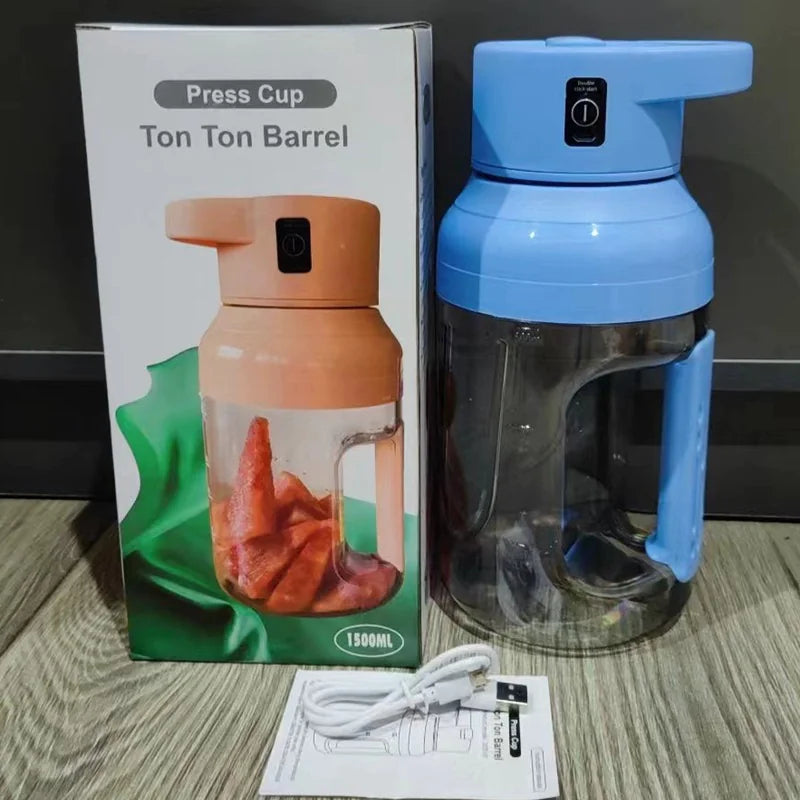 Portable and Rechargeable Bottle Blender 1500ml - Ideal for Daily Routine